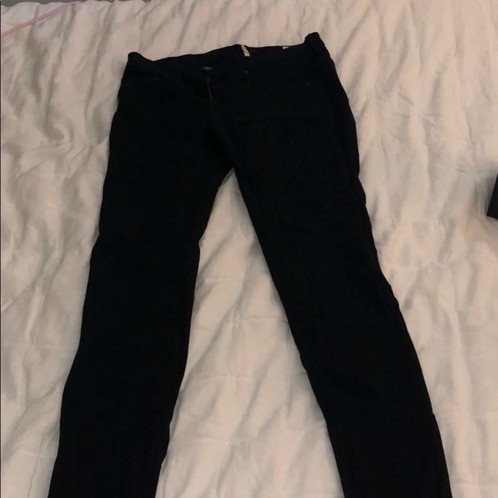 Rag and bone mid waisted black jeans